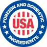 Made in the USA with globally sourced ingredients seal
