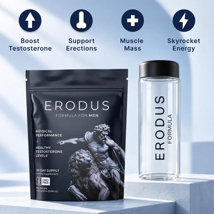 Erodus Formula For Men powder pouch, 30-day supply