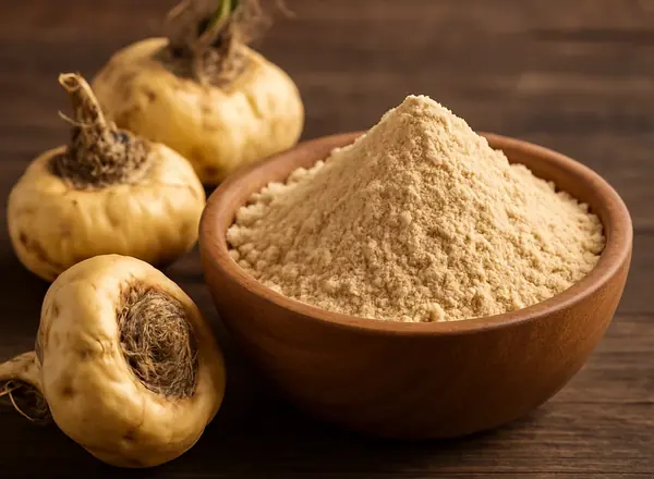 Maca roots and maca powder